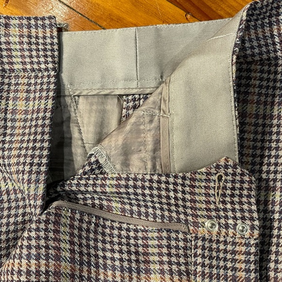 GIORGIO ARMANI 2021 Collection Houndstooth Mid-Rise Pant, Size 12 - Picture 5 of 7